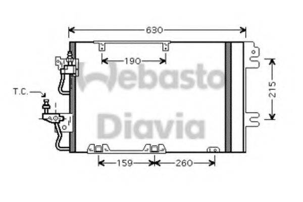 WEBASTO 82D0226217MA Конденсатор, кондиціонер