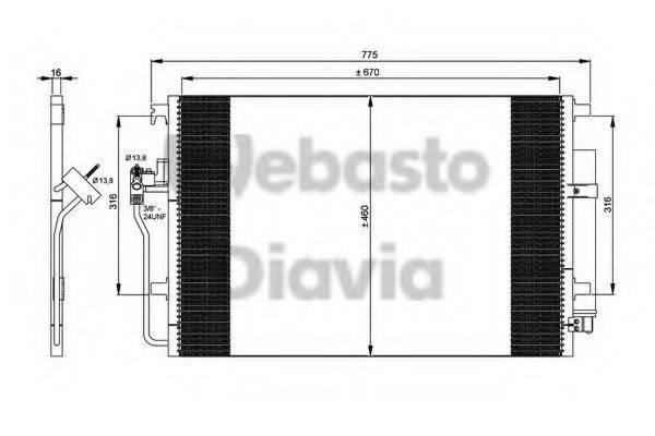 WEBASTO 82D0226243MA Конденсатор, кондиціонер