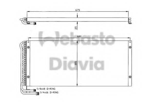 WEBASTO 82D0226258MA Конденсатор, кондиціонер