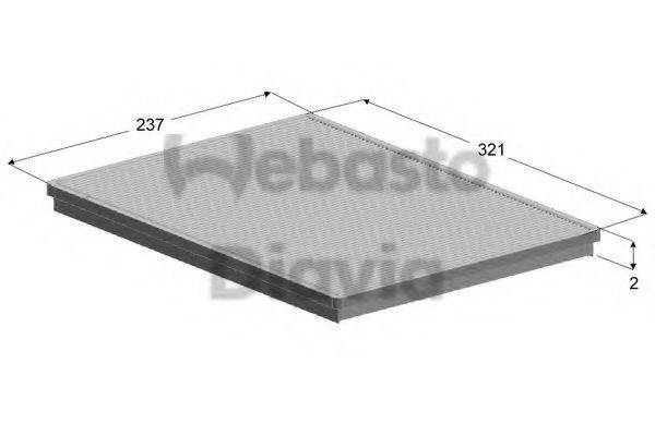 WEBASTO 82D0325137A Фільтр, повітря у внутрішньому просторі