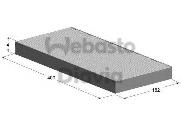 WEBASTO 82D0325142A Фільтр, повітря у внутрішньому просторі