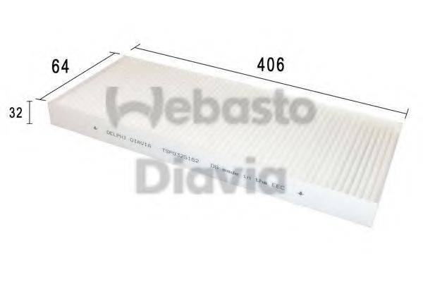 WEBASTO 82D0325162A Фільтр, повітря у внутрішньому просторі