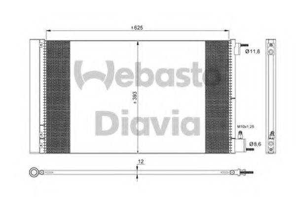 WEBASTO 82D0226284MA Конденсатор, кондиціонер