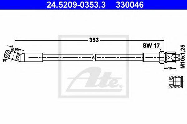 ATE 24520903533 Гальмівний шланг