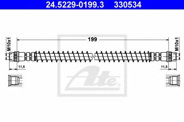 ATE 24522901993 Гальмівний шланг