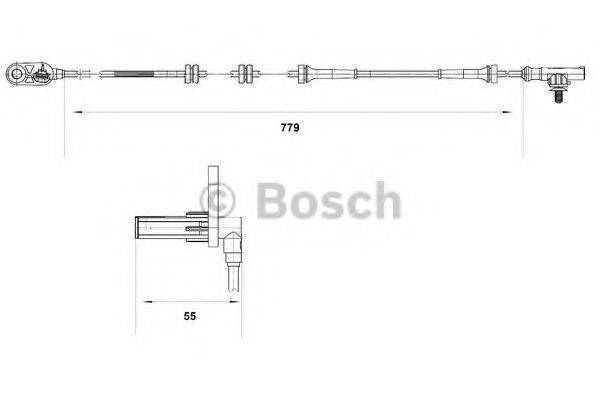 BOSCH 0265007632 Датчик, частота обертання колеса