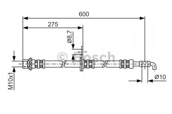 BOSCH 1987476229 Гальмівний шланг