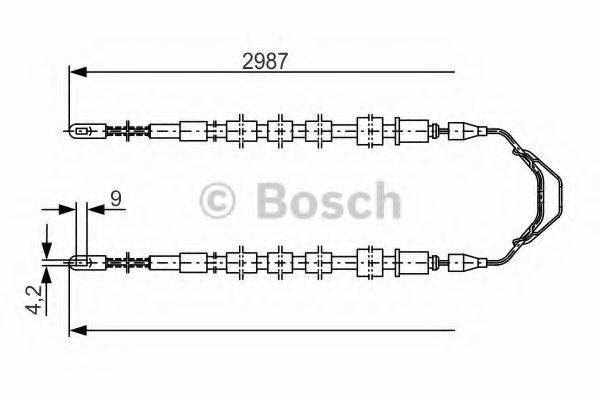 BOSCH 1987477031 Трос, стоянкова гальмівна система