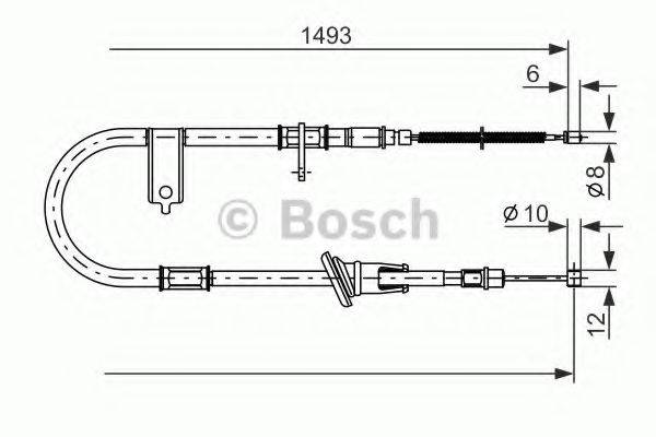 BOSCH 1987477055 Трос, стоянкова гальмівна система