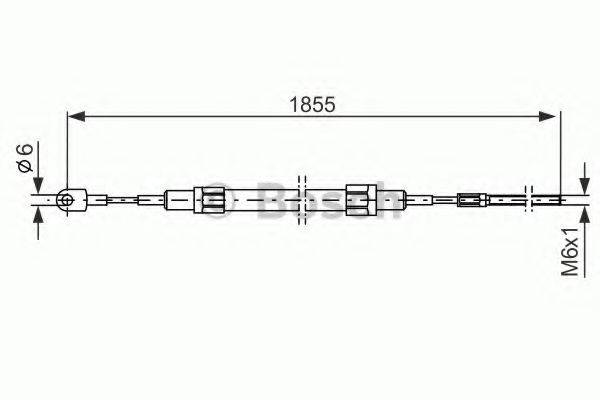 BOSCH 1987477074 Трос, стоянкова гальмівна система