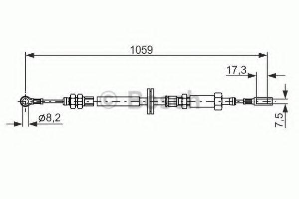 BOSCH 1987477114 Трос, стоянкова гальмівна система