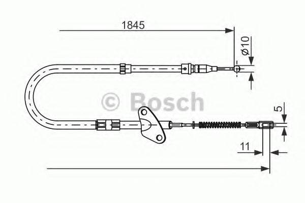 BOSCH 1987477118 Трос, стоянкова гальмівна система