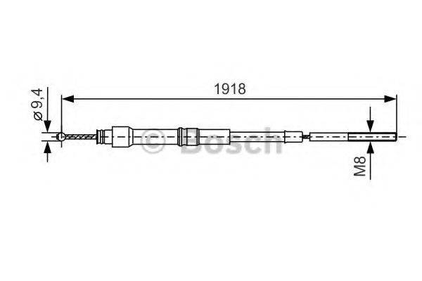 BOSCH 1987477157 Трос, стоянкова гальмівна система