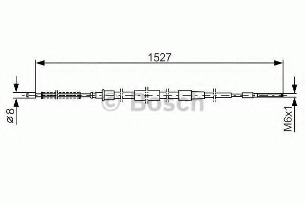 BOSCH 1987477164 Трос, стоянкова гальмівна система