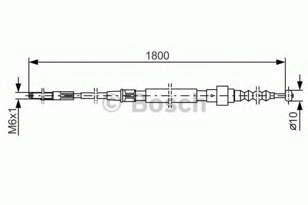 BOSCH 1987477165 Трос, стоянкова гальмівна система