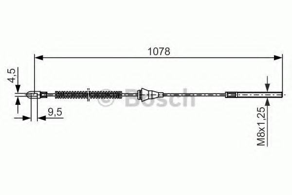 BOSCH 1987477310 Трос, стоянкова гальмівна система