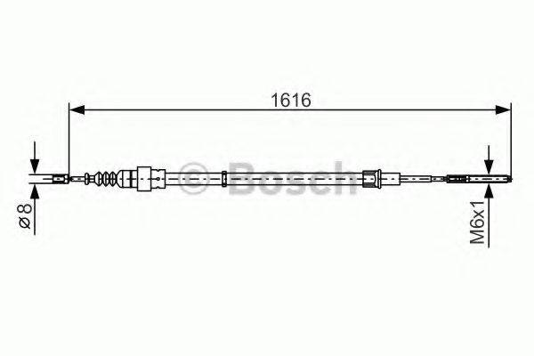 BOSCH 1987477393 Трос, стоянкова гальмівна система