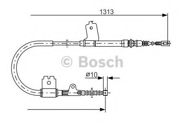 BOSCH 1987477404 Трос, стоянкова гальмівна система