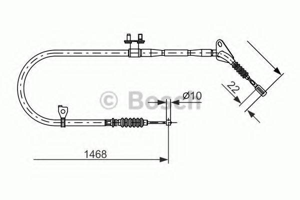 BOSCH 1987477495 Трос, стоянкова гальмівна система