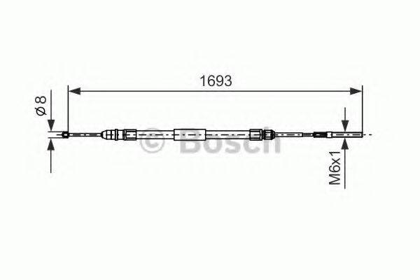 BOSCH 1987477532 Трос, стоянкова гальмівна система