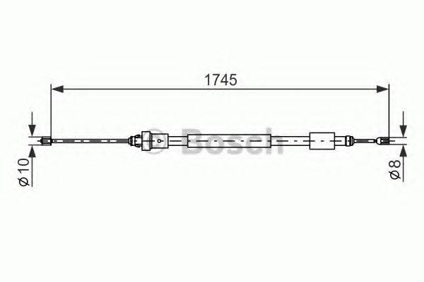 BOSCH 1987477576 Трос, стоянкова гальмівна система