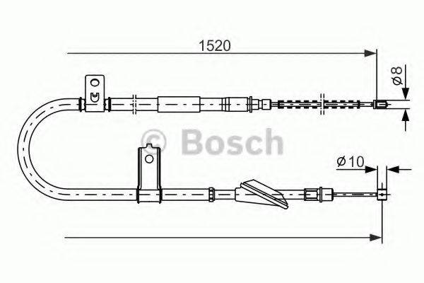 BOSCH 1987477613 Трос, стоянкова гальмівна система