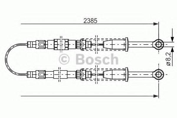 BOSCH 1987477651 Трос, стоянкова гальмівна система