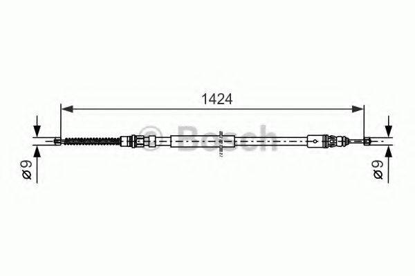 BOSCH 1987477665 Трос, стоянкова гальмівна система