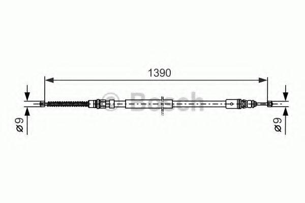 BOSCH 1987477666 Трос, стоянкова гальмівна система