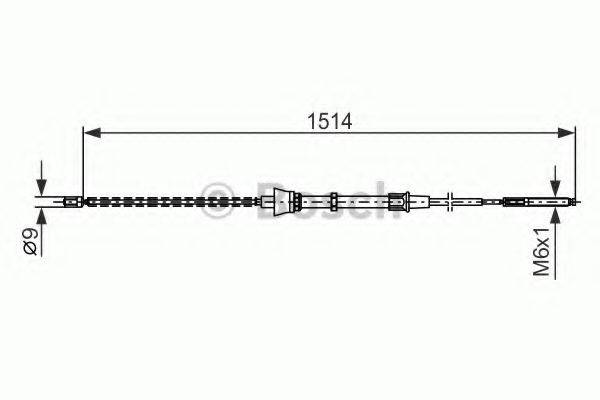 BOSCH 1987477695 Трос, стоянкова гальмівна система