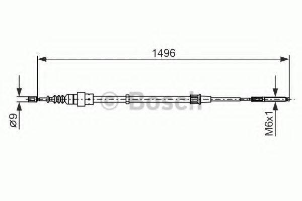 BOSCH 1987477705 Трос, стоянкова гальмівна система