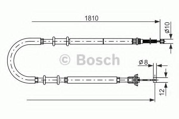 BOSCH 1987477723 Трос, стоянкова гальмівна система