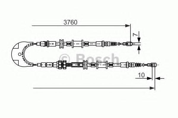 BOSCH 1987477735 Трос, стоянкова гальмівна система