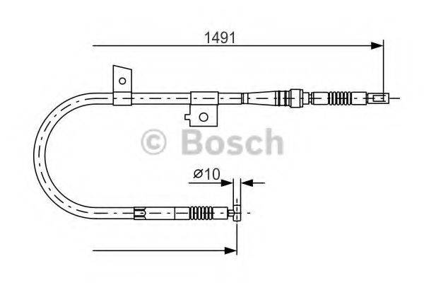 BOSCH 1987477754 Трос, стоянкова гальмівна система