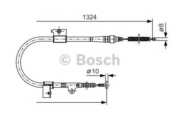 BOSCH 1987477756 Трос, стоянкова гальмівна система