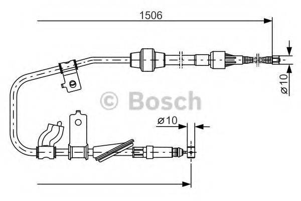 BOSCH 1987477789 Трос, стоянкова гальмівна система