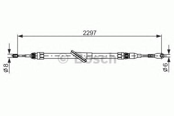 BOSCH 1987477811 Трос, стоянкова гальмівна система