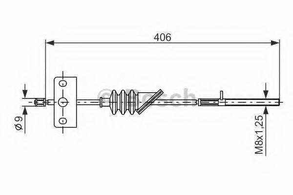 BOSCH 1987477832 Трос, стоянкова гальмівна система