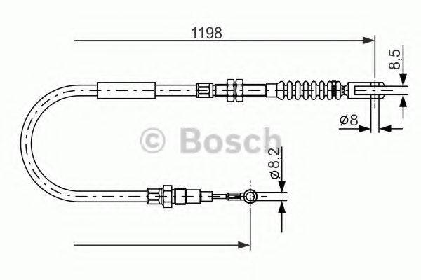 BOSCH 1987477873 Трос, стоянкова гальмівна система