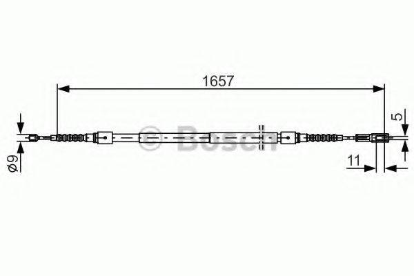 BOSCH 1987477881 Трос, стоянкова гальмівна система