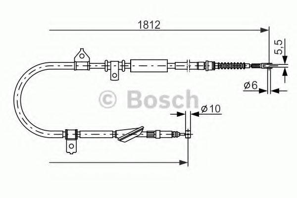 BOSCH 1987477888 Трос, стоянкова гальмівна система