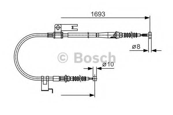 BOSCH 1987477917 Трос, стоянкова гальмівна система