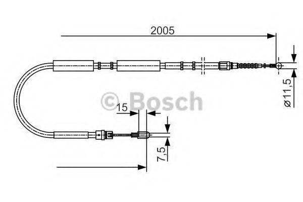 BOSCH 1987477923 Трос, стоянкова гальмівна система