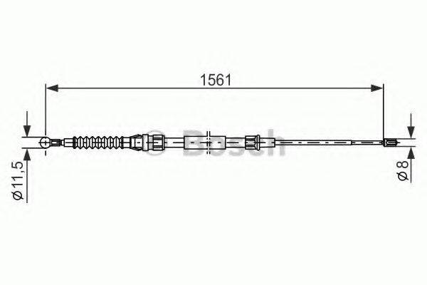 BOSCH 1987477942 Трос, стоянкова гальмівна система