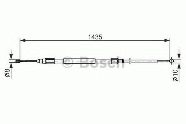 BOSCH 1987477946 Трос, стоянкова гальмівна система