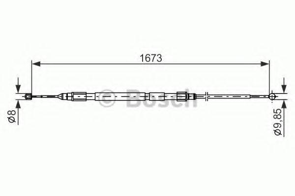 BOSCH 1987477947 Трос, стоянкова гальмівна система