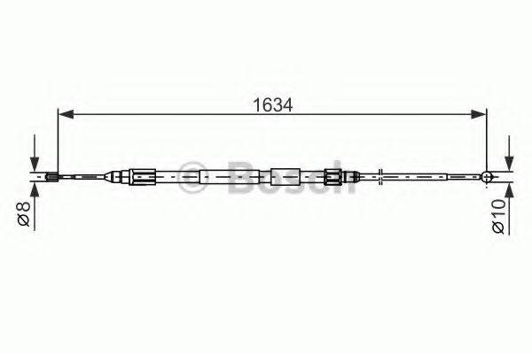 BOSCH 1987477988 Трос, стоянкова гальмівна система