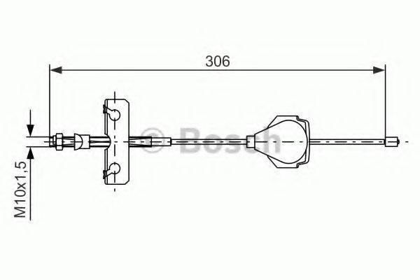 BOSCH 1987477990 Трос, стоянкова гальмівна система