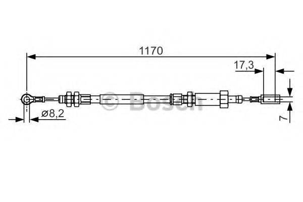 BOSCH 1987482004 Трос, стоянкова гальмівна система