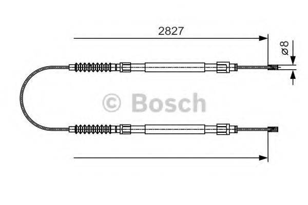 BOSCH 1987482006 Трос, стоянкова гальмівна система